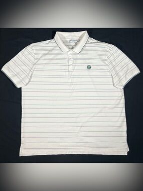 Wimbledon The Champions Tennis Polo Shirt Men's Striped Cotton Size 2XL